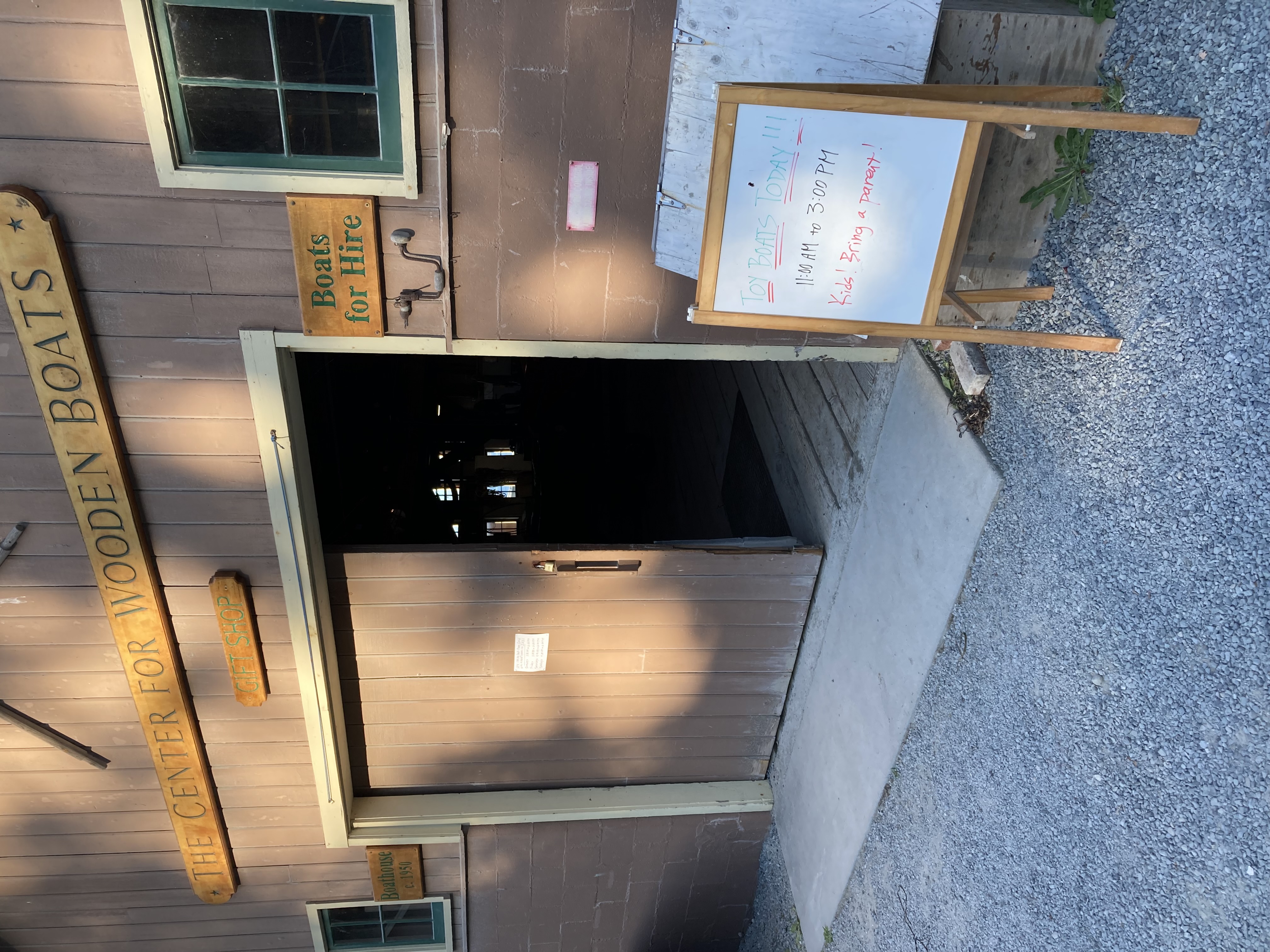 Boathouse front door.